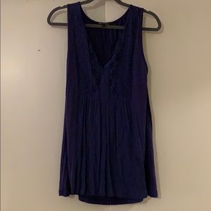 Tunic tank with embroidered embellishment